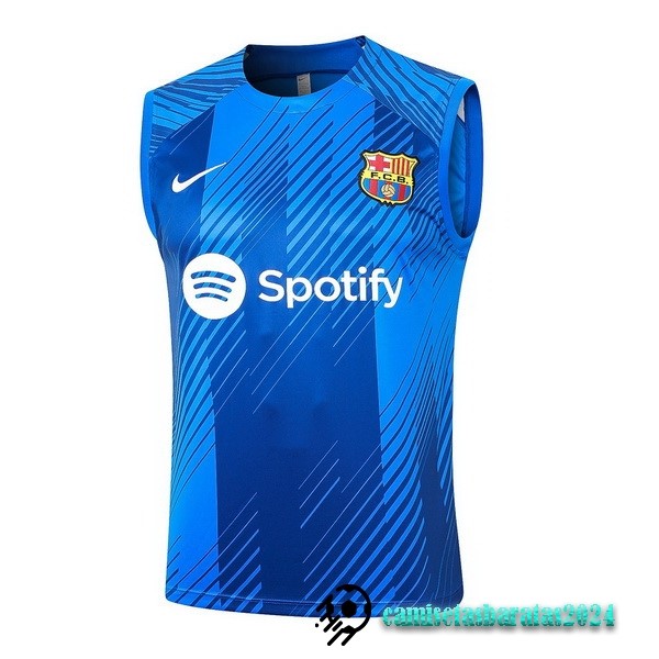 Replicas Entrenamiento Sin Mangas Barcelona 2023 2024 Azul Blanco