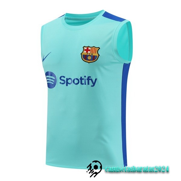 Replicas Entrenamiento Sin Mangas Barcelona 2023 2024 Azul Verde