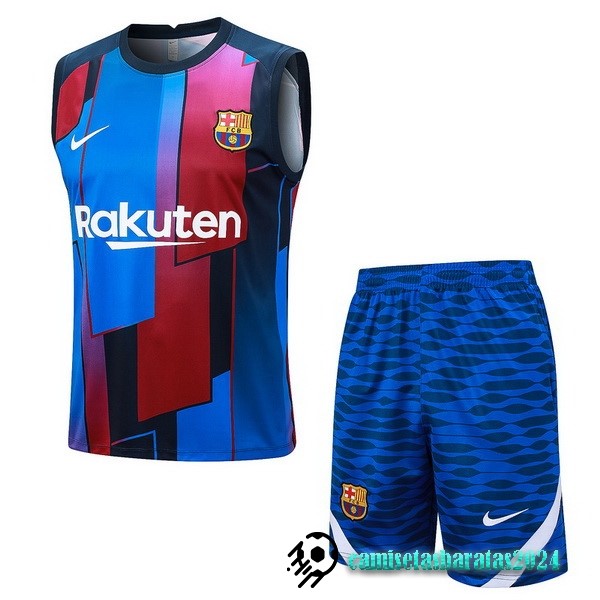 Replicas Entrenamiento Sin Mangas Conjunto Completo Barcelona 2023 2024 Azul Rojo