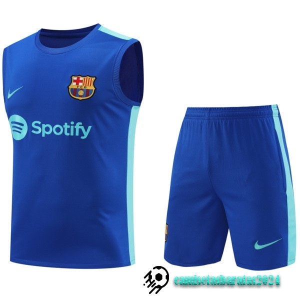 Replicas Entrenamiento Sin Mangas Conjunto Completo Barcelona 2023 2024 I Azul