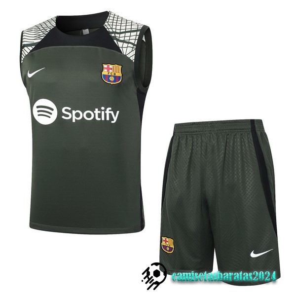 Replicas Entrenamiento Sin Mangas Conjunto Completo Barcelona 2023 2024 Verde