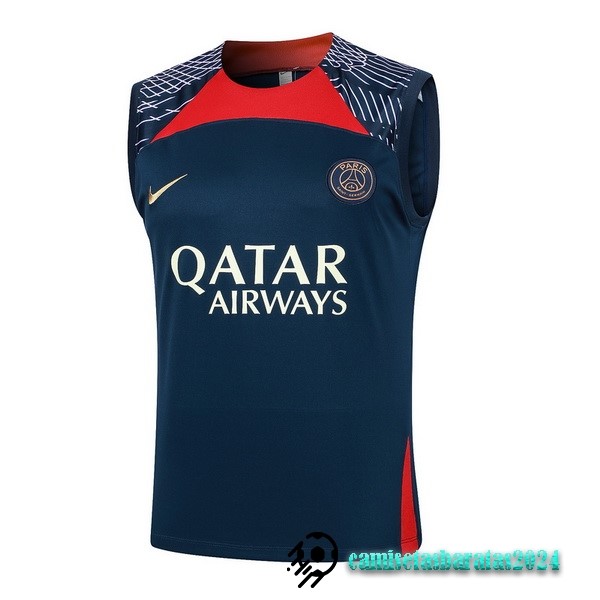 Replicas Entrenamiento Sin Mangas Paris Saint Germain 2023 2024 Azul Rojo Purpura