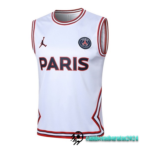 Replicas Entrenamiento Sin Mangas Paris Saint Germain 2023 2024 Blanco Rojo