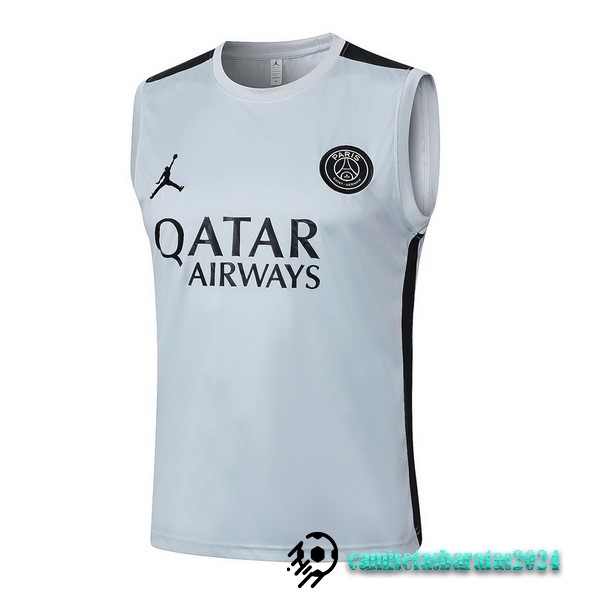 Replicas Entrenamiento Sin Mangas Paris Saint Germain 2023 2024 Gris Claro