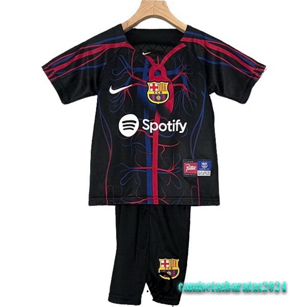 Replicas Especial Conjunto De Niños Barcelona 2023 2024 Negro Rojo