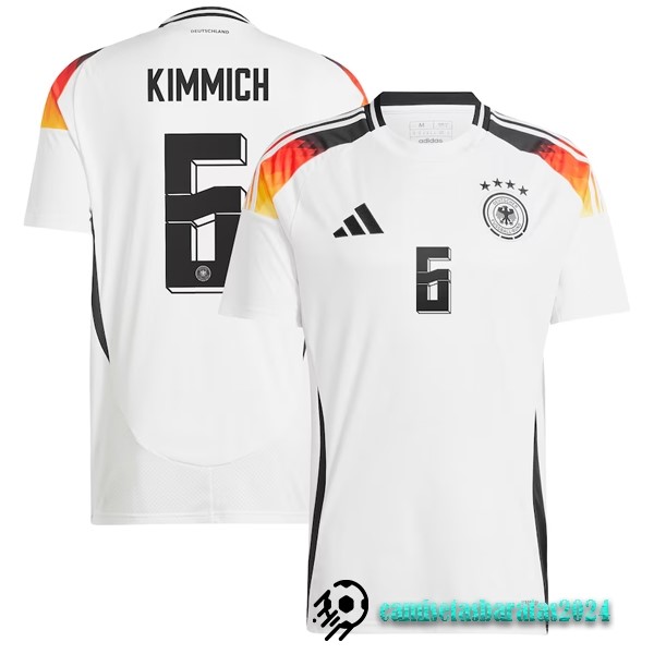 Replicas NO.6 Kimmich Tailandia Casa Camiseta Alemania 2024 Blanco