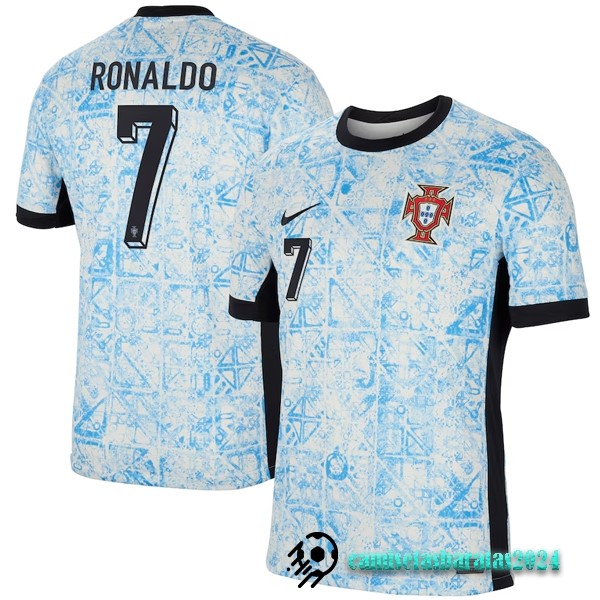 Replicas NO.7 Ronaldo Tailandia Segunda Camiseta Portugal 2024 Azul
