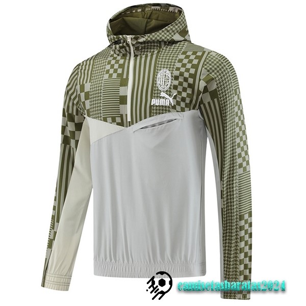 Replicas Rompevientos AC Milan 2023 2024 Verde Gris