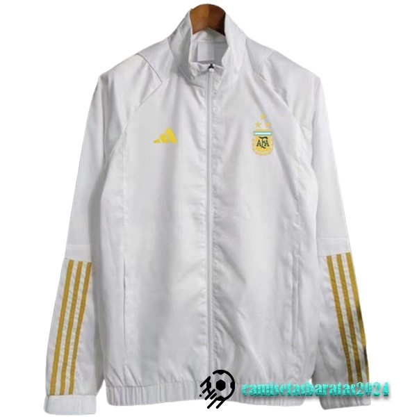 Replicas Rompevientos Argentina 2023 Blanco Amarillo