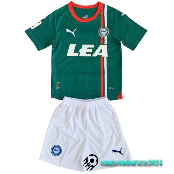 Replicas Segunda Conjunto De Niños Alavés 2023 2024 Verde Blanco