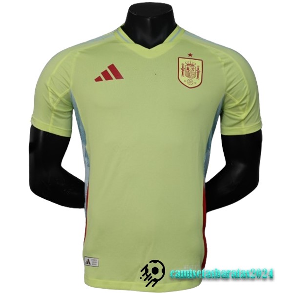 Replicas Segunda Jugadores Camiseta España 2024 Amarillo
