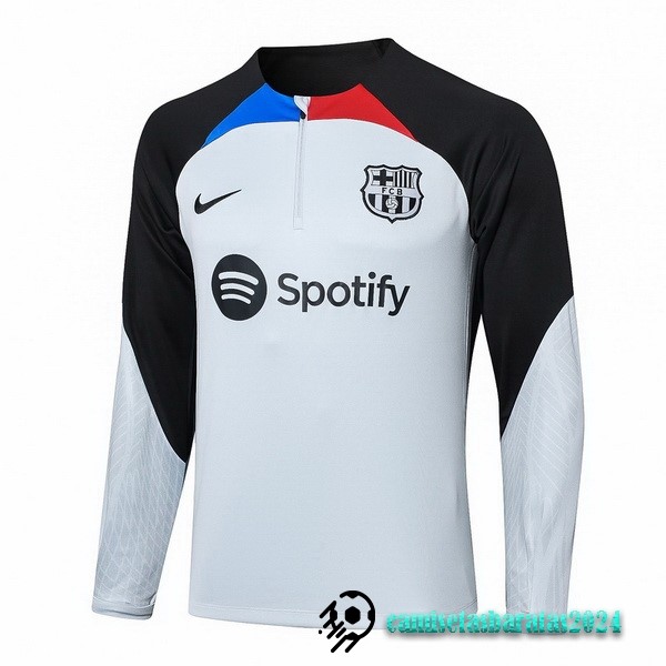 Replicas Sudadera Entrenamiento Barcelona 2023 2024 Gris Rojo Azul