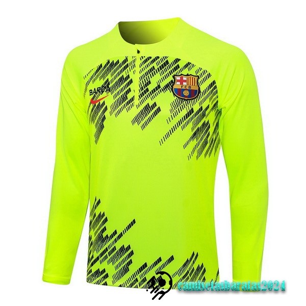 Replicas Sudadera Entrenamiento Barcelona 2023 2024 Verde Fluorescente