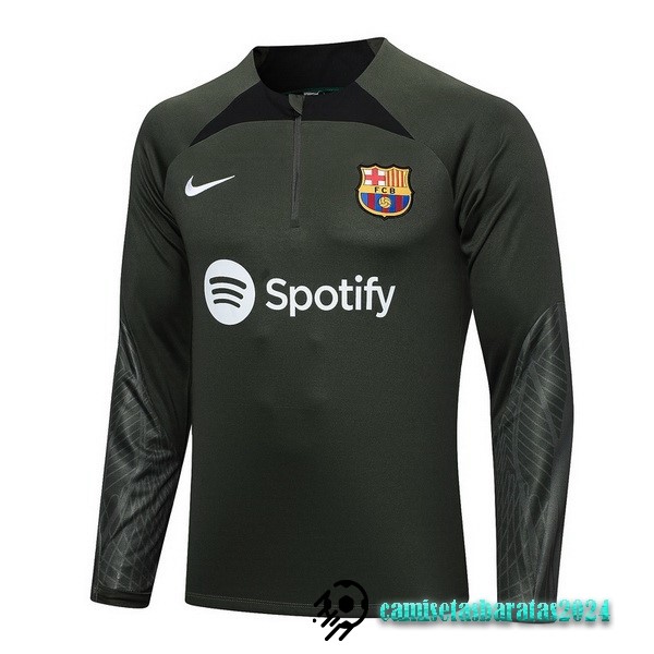 Replicas Sudadera Entrenamiento Barcelona 2023 2024 Verde Marino