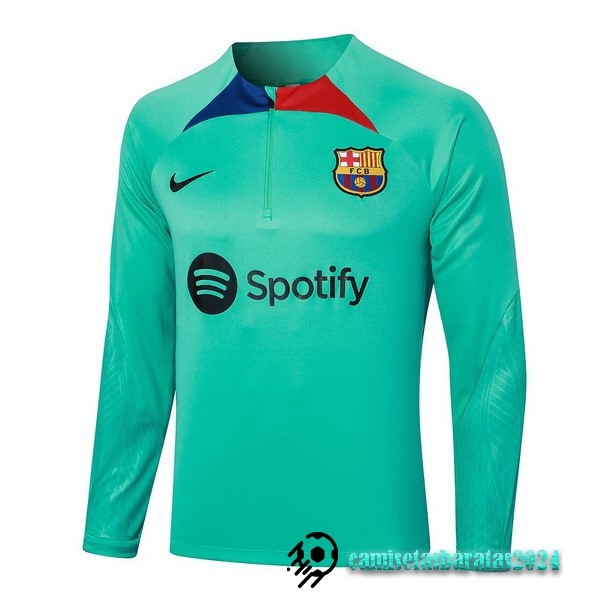 Replicas Sudadera Entrenamiento Barcelona 2023 2024 Verde Rojo Azul