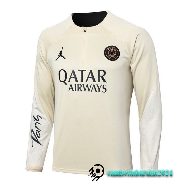 Replicas Sudadera Entrenamiento Paris Saint Germain 2023 2024 Amarillo Negro