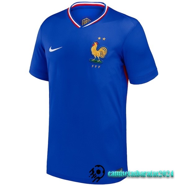 Replicas Tailandia Casa Camiseta Francia 2024 Azul