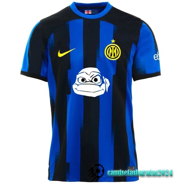 Replicas Tailandia Casa Camiseta Inter Milán 2023 2024 Azul Blanco