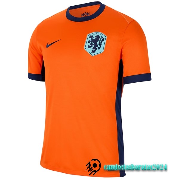 Replicas Tailandia Casa Camiseta Países Bajos 2024 Naranja