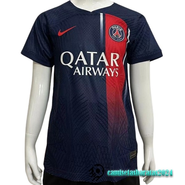 Replicas Tailandia Casa Jugadores Camiseta Niños Paris Saint Germain 2023 2024 Azul