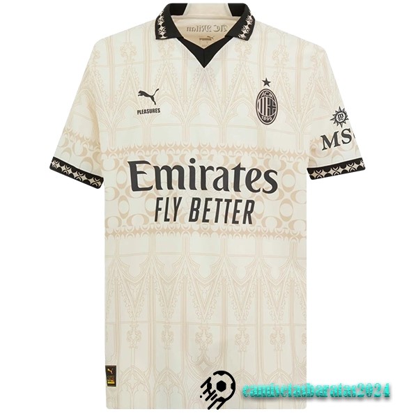 Replicas Tailandia Cuarta Camiseta AC Milan 2023 2024 Amarillo