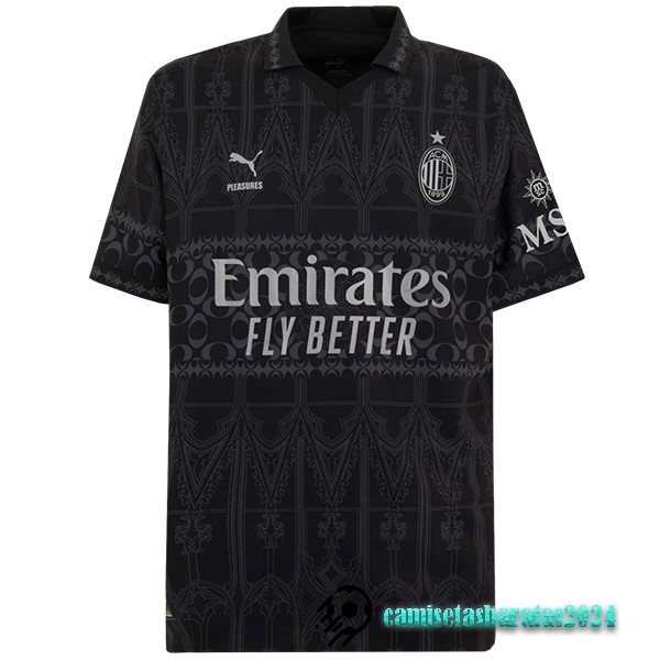 Replicas Tailandia Cuarta Camiseta AC Milan 2023 2024 Negro