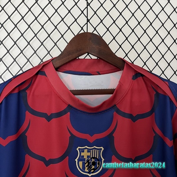 Replicas Tailandia Especial Camiseta Barcelona 2024 2025 Rojo Azul1