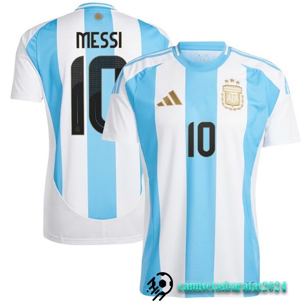 Replicas Tailandia NO.10 Messi Casa Camiseta Argentina 2024 Azul