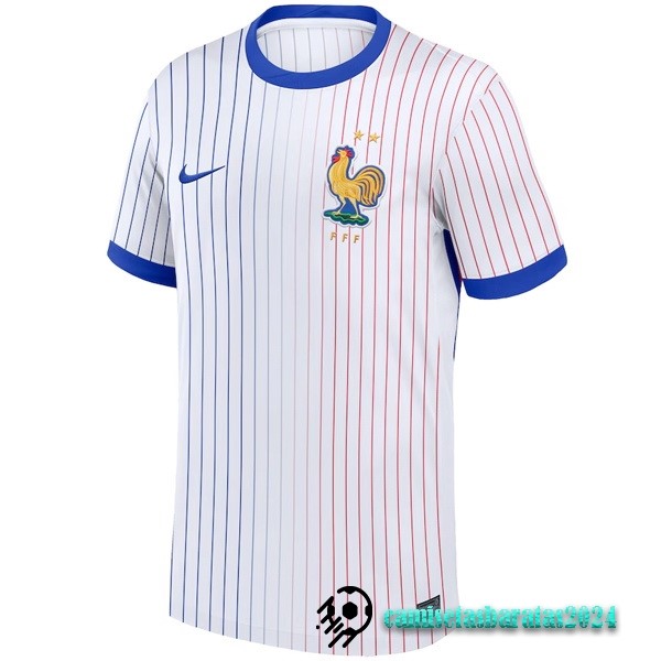 Replicas Tailandia Segunda Camiseta Francia 2024 Blanco