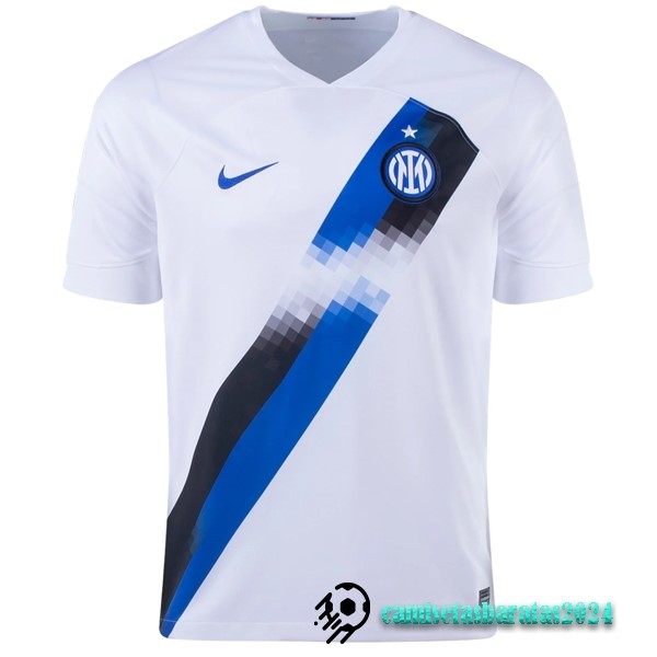 Replicas Tailandia Segunda Camiseta Inter Milán 2023 2024 Blanco Azul