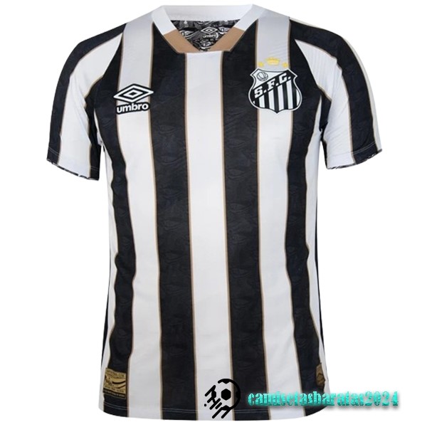 Replicas Tailandia Segunda Camiseta Santos 2024 2025 Negro Blanco