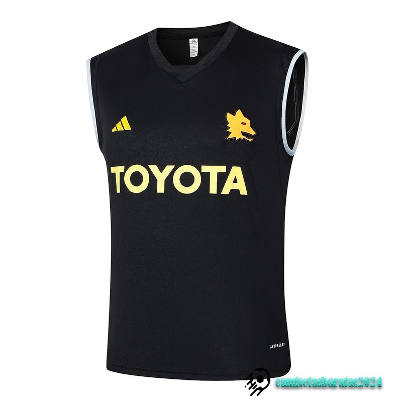 Replicas Entrenamiento Sin Mangas AS Roma 2023 2024 Negro