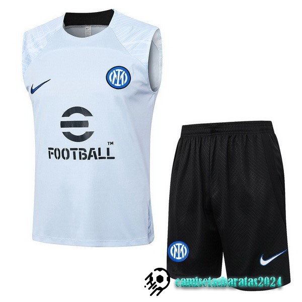 Replicas Entrenamiento Sin Mangas Conjunto Completo Inter Milán 2023 2024 Azul II Negro