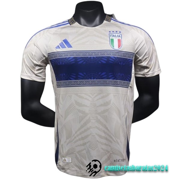 Replicas Especial Jugadores Camiseta Italia 2024 Blanco Azul