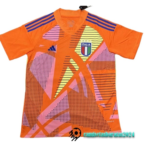 Replicas Tailandia Portero Camiseta Italia 2024 Naranja