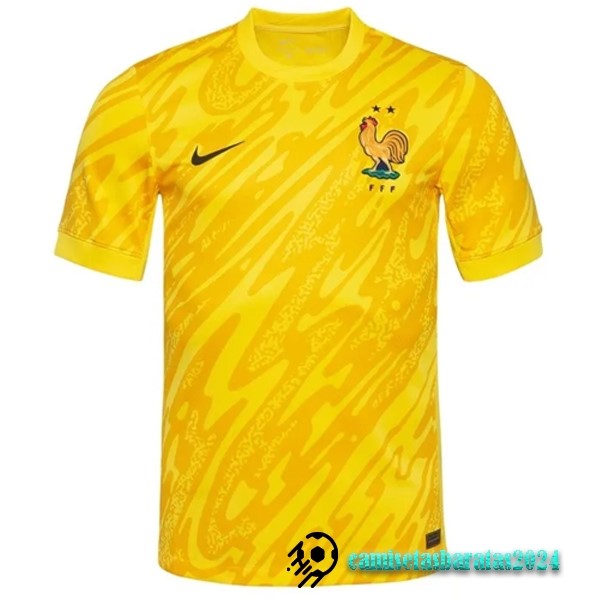 Replicas Tailandia Portero Camiseta Real Madrid 2024 2025 Amarillo