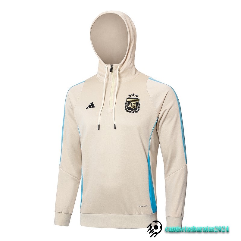 Replicas Chaqueta Con Capucha Argentina 2024 Amarillo