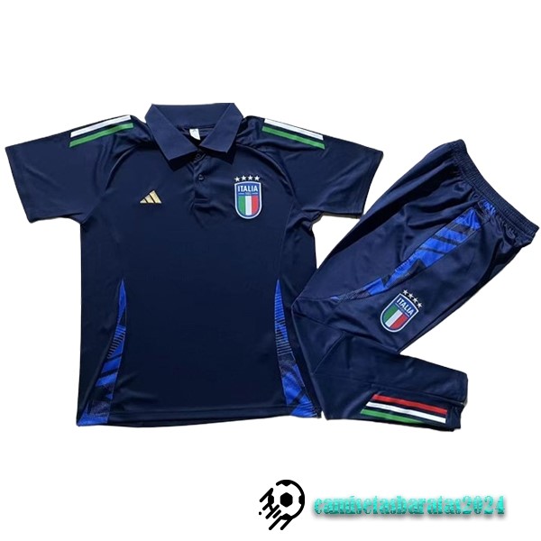 Replicas Conjunto Completo Polo Italia 2024 Azul Marino