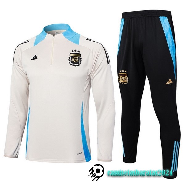 Replicas Conjunto Completo Sudadera Entrenamiento Argentina 2024 Amarillo Azul