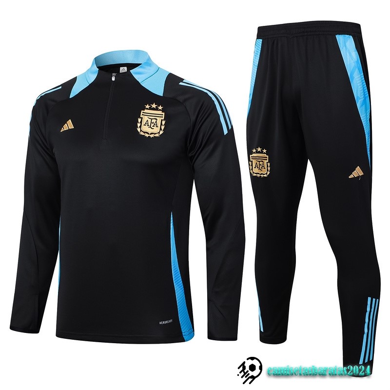 Replicas Conjunto Completo Sudadera Entrenamiento Argentina 2024 Negro Azul