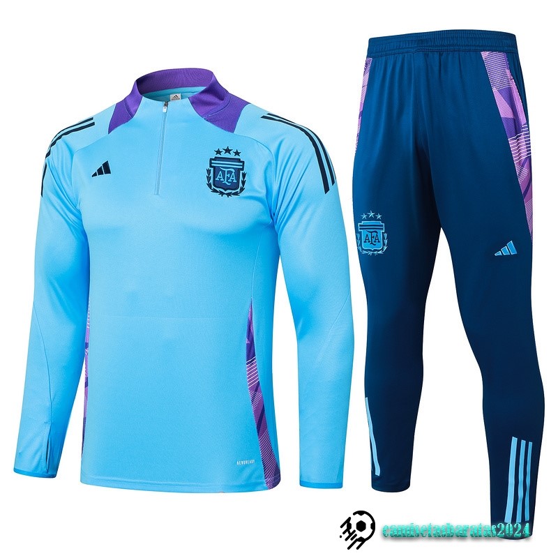 Replicas Conjunto Completo Sudadera Entrenamiento Niños Argentina 2024 Azul Purpura