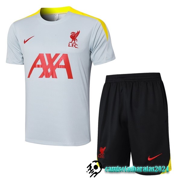 Replicas Entrenamiento Conjunto Completo Liverpool 2024 2025 Gris Amarillo Negro