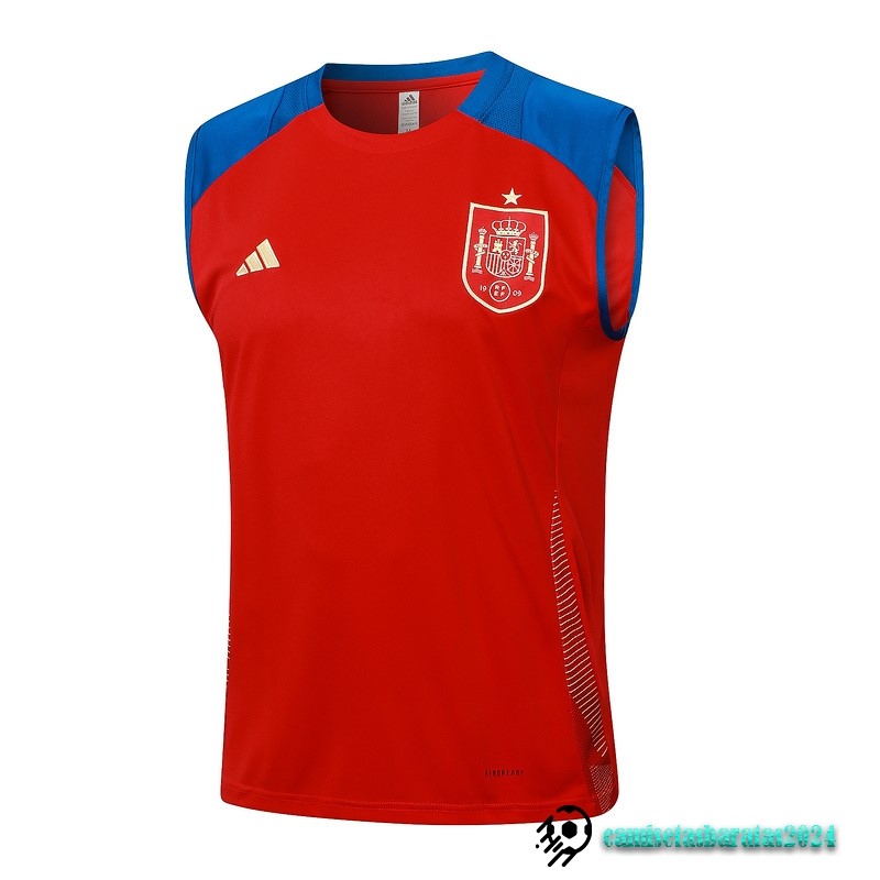 Replicas Entrenamiento Sin Mangas España 2024 Rojo Azul