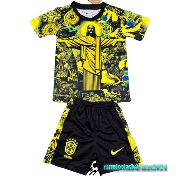 Replicas Especial Conjunto De Niños Brasil 2024 Amarillo