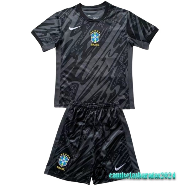 Replicas Portero Conjunto De Brasil Brasil 2024 Negro