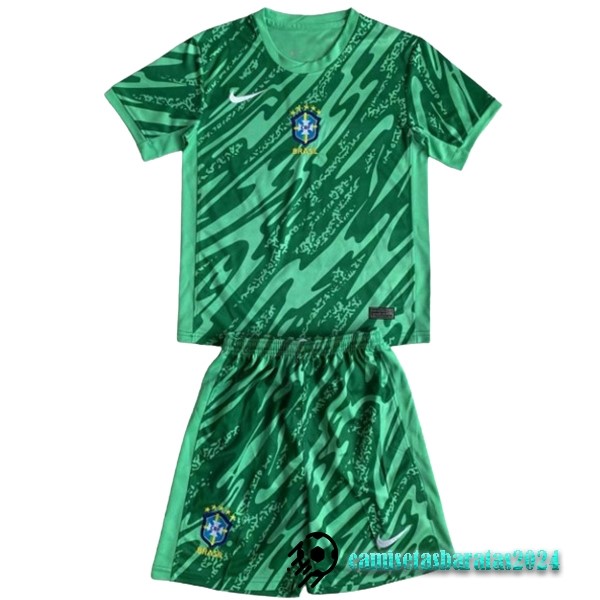 Replicas Portero Conjunto De Brasil Brasil 2024 Verde