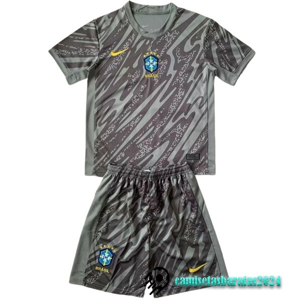 Replicas Portero Conjunto De Hombre Brasil 2024 Gris