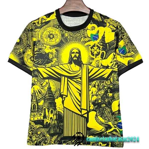 Replicas Tailandia Especial Camiseta Brasil 2024 Amarillo