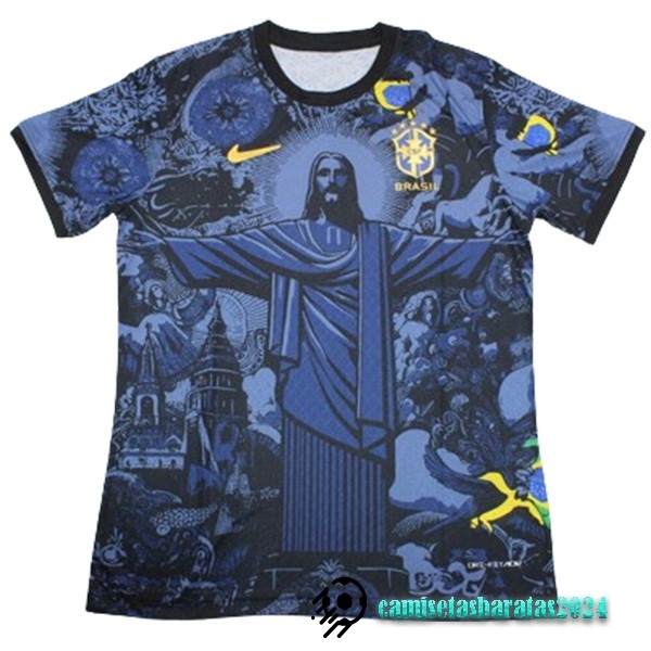 Replicas Tailandia Especial Camiseta Brasil 2024 Azul Marino