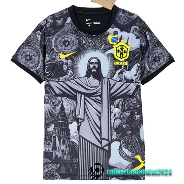 Replicas Tailandia Especial Camiseta Brasil 2024 Gris